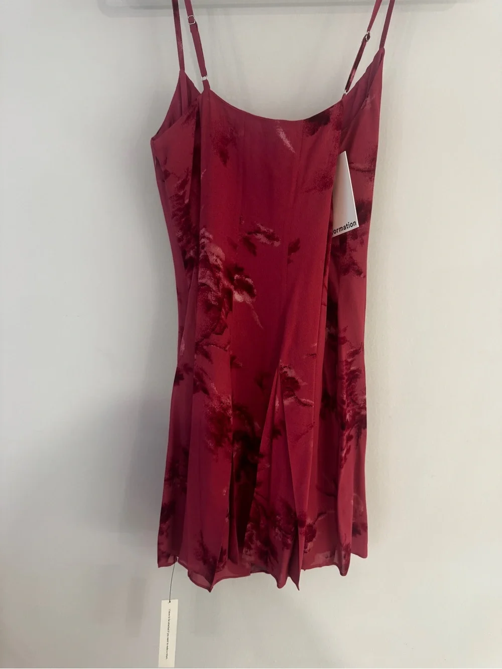 Reformation Annelise NWT Fuchsia Floral Mini Dress - Picture 5 of 7